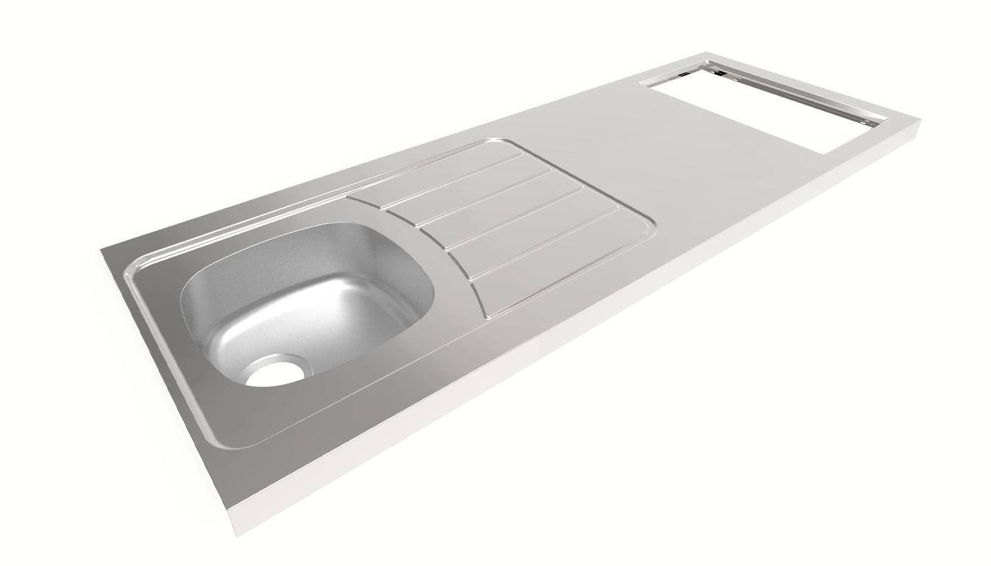 evier cuisinette iseo 160 cm